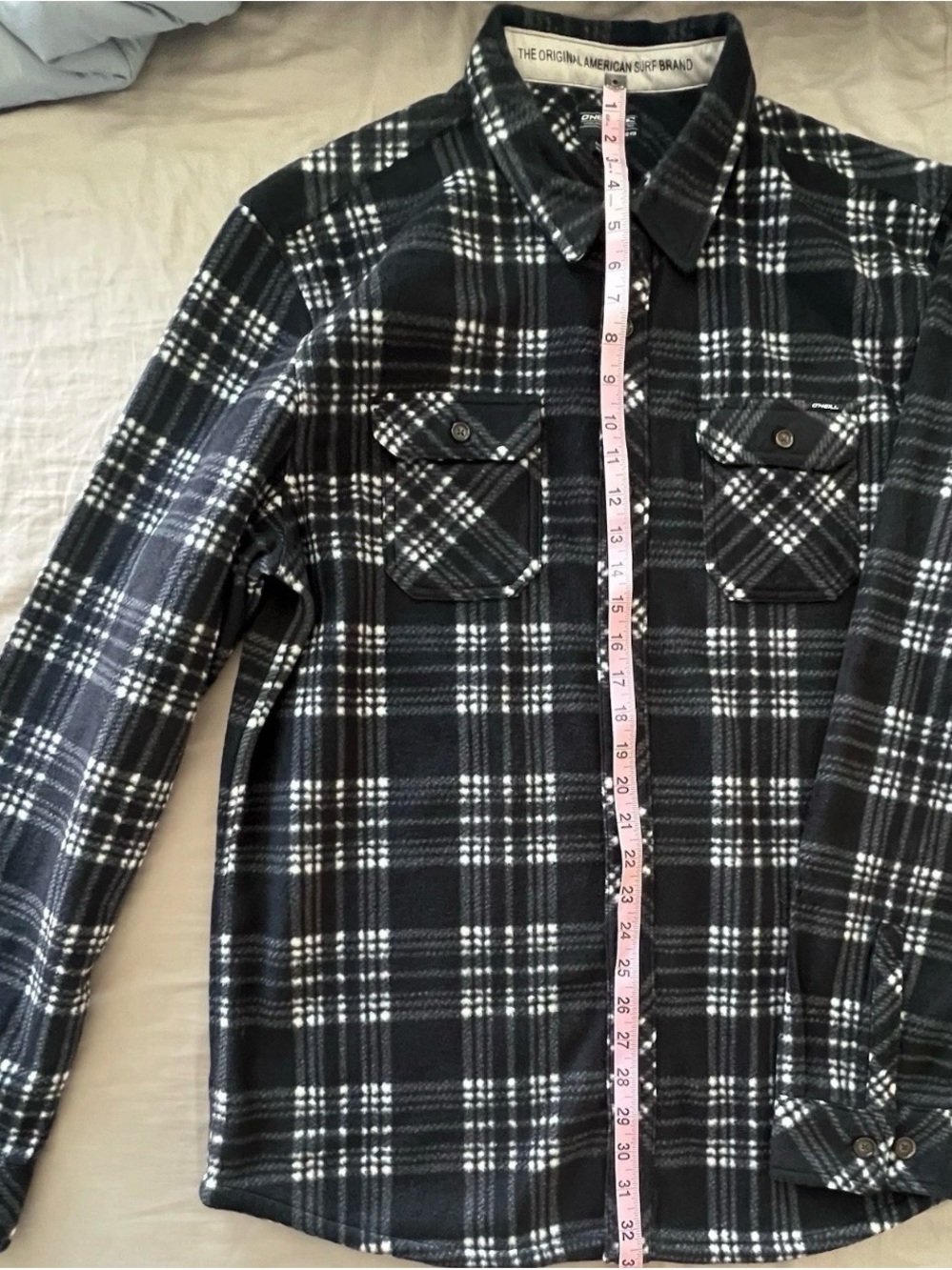 O'Neill Black and White Plaid Men's Shirt